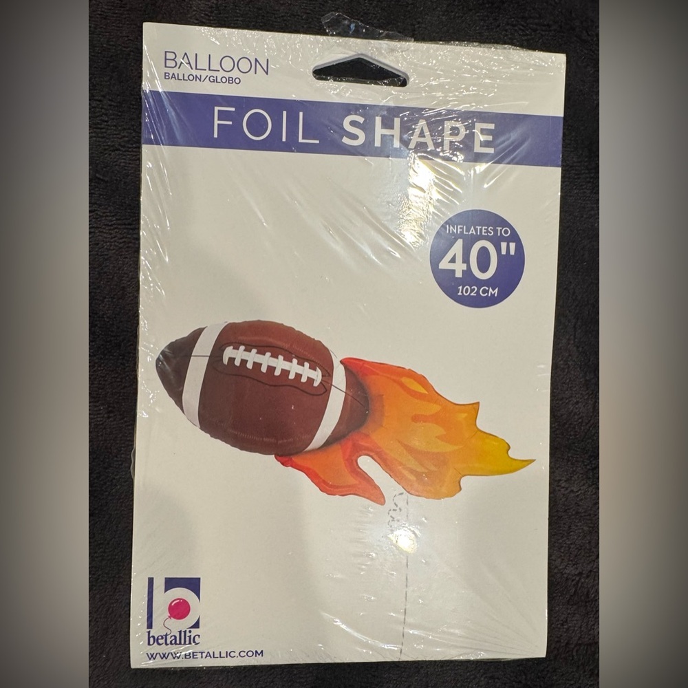 (2) 40” Football Foil Balloon with flames.